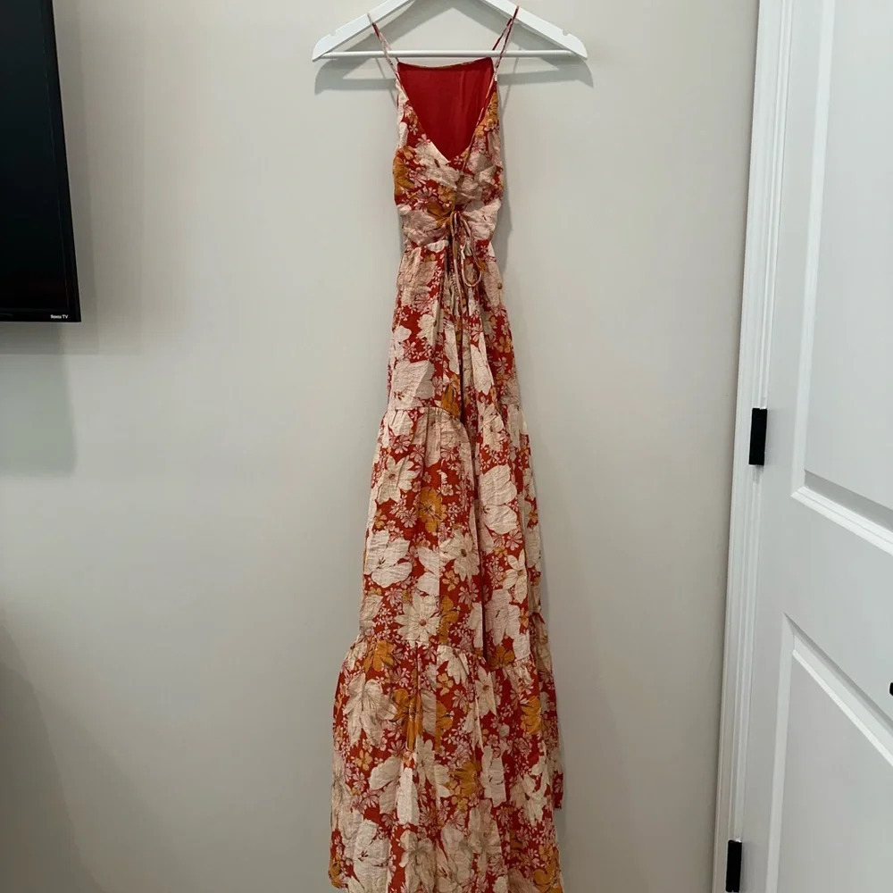 Revolve MINKPINK Adar Open Back Maxi Dress Transition Fall Wedding Guest Dress - Picture 9 of 13